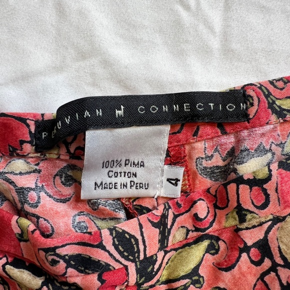 Peruvian Connection Multi colored Patterned  pleated Maxi Skirt - Picture 3 of 7